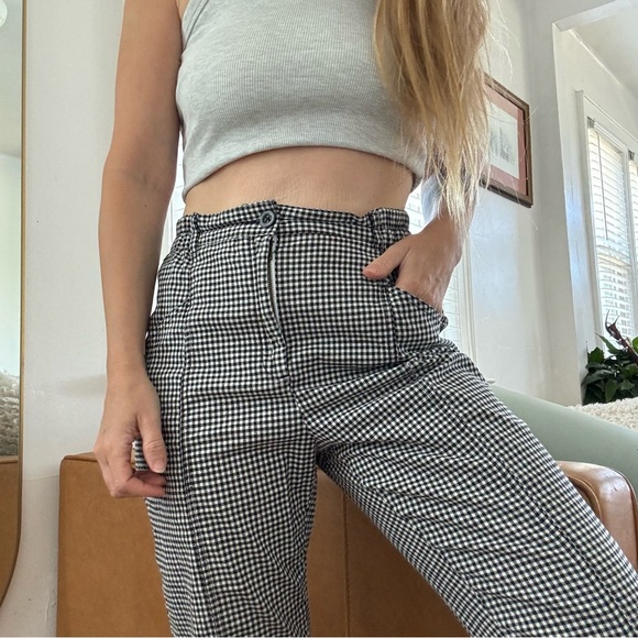 Urban Outfitters Silence & Noise Gingham Trousers Size 2 - Picture 3 of 6